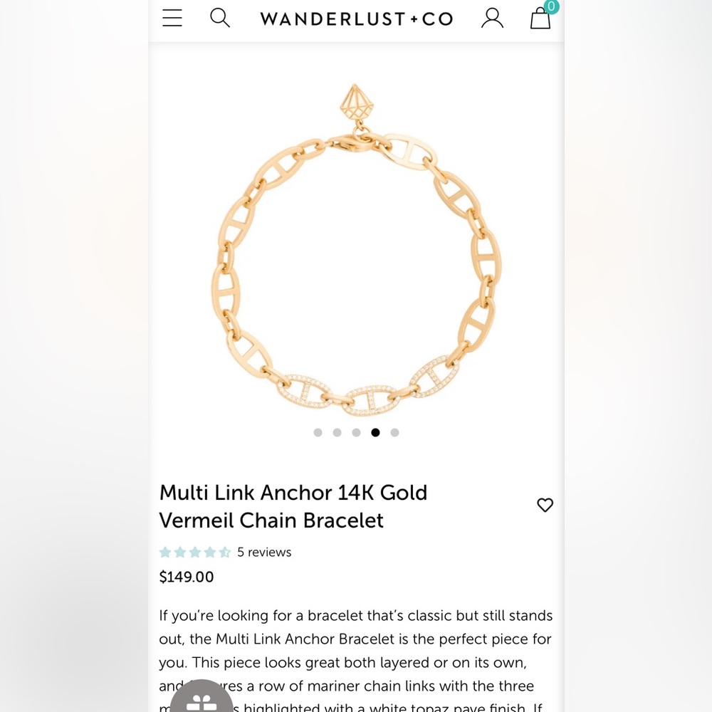 NWT 14k gold bracelet Wanderlust✨